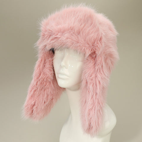 Fluffy Fur Winter Ear Flap Trapper Hat
