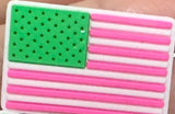 5 Pack Pink&Green Flag Straw Covers - Max 10 Per Order