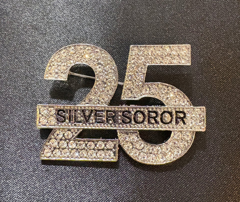 AKA Silver Star 25 Years Lapel Pin