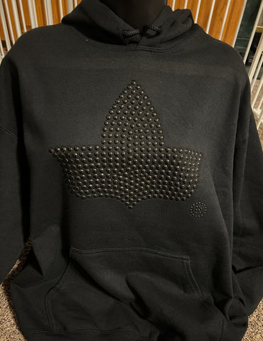 Black 3D Pearl Ivy Hoodie Sweatshirt- Limit 1 per Order