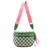 Checkered Pattern Crossbody Bag