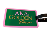 AKA Golden Soror Luggage Tag