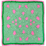 Cross Flower Print Scarf Poncho
