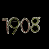 1908 Rhinestone Lapel Pin