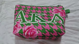 AKA Houndstooth TeaRose Cosmetic Bag