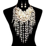 Pearl Statement Necklace - Cream