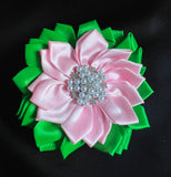 Satin Pearl Flower Brooch