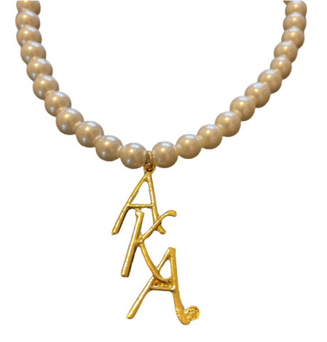 Gold VERTICAL AKA Pearl NECKLACE