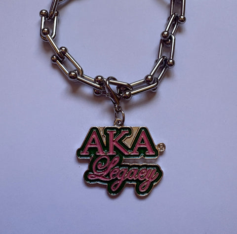 AKA Legacy Stainless Steel Link Bracelet