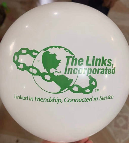 White LINKS Balloons (Set of 10)