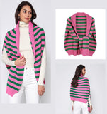 P&G Bold Striped Ruana Poncho