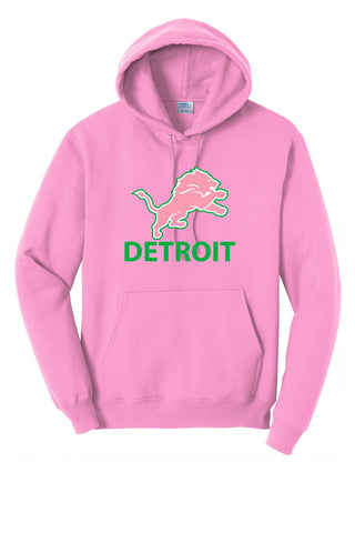 Detroit Lions Pink Hoodie