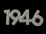 Links 1946 Pearl and Rhinestone Lapel Pin
