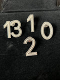 Rhinestone Line Numbers 1-20 Lapel Pins