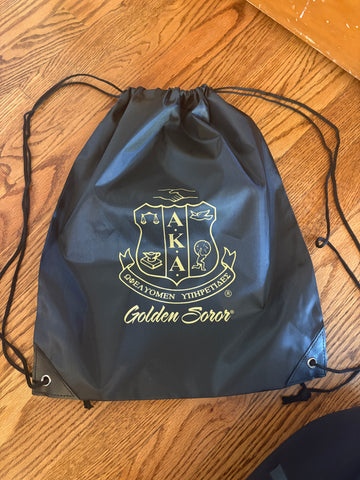 Large Golden Soror DRAWSTRING Backpack - Limit 5 per order