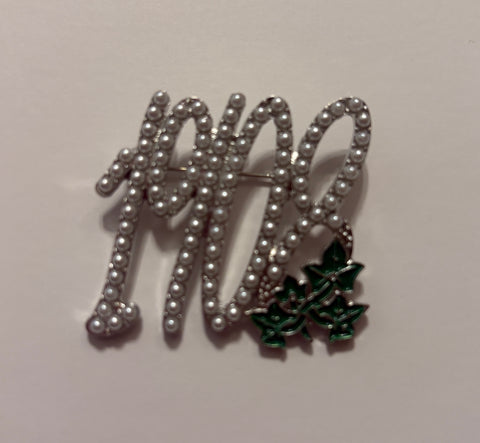 Pearl 1908 Ivy Pin - Large