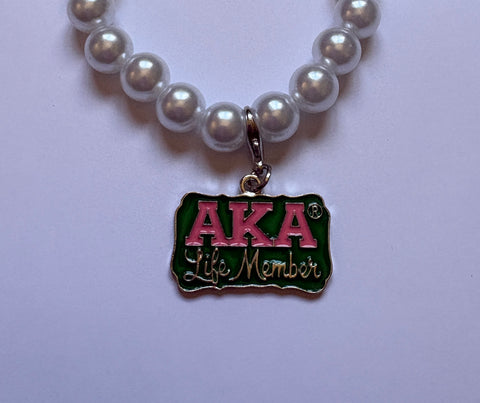 AKA Life Member Pearl Bracelet