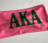 Pink AKA Stretchy Headband - Max 3 Per Order