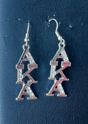 AKA w/ Rhinestones (Vertical) Earrings