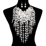 Pearl Statement Necklace - White