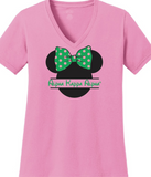 Pink AKA Mouse Vneck Shirt- Limit 2 Per Order