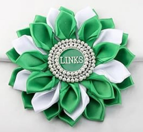 The Links, Inc Satin Flower Brooch