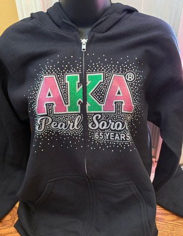 Pearl Soror (65yrs) Zip Up Hoodie - Limit 1 Per Order