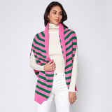 P&G Bold Striped Ruana Poncho