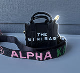 AKA Beaded Purse Strap w/ Mini Purse - Black