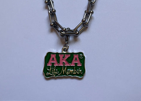 AKA Life Member Stainless Steel Link Bracelet