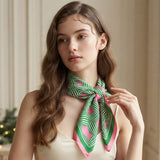 Cross Flower Print Scarf Poncho