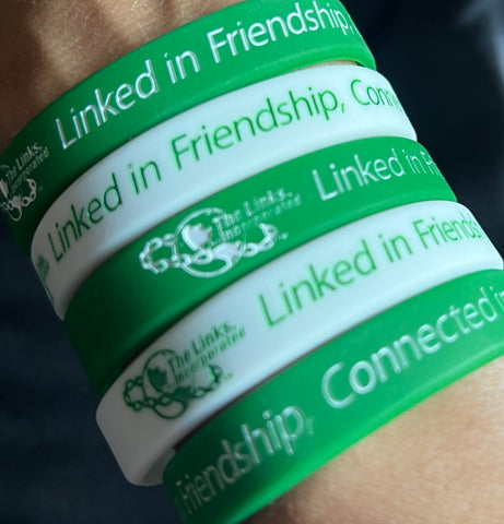 Set of 5 The Links, Inc Silicone Bracelets