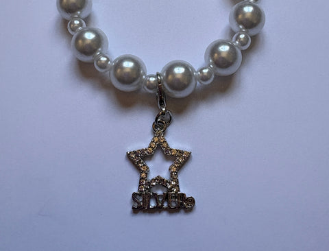 Silver Star Pearl Bracelet