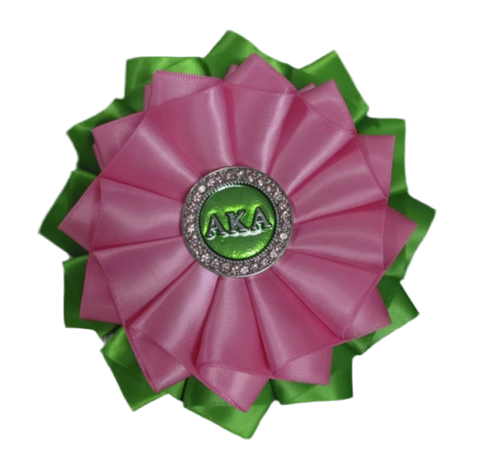 New AKA SATIN FLOWER Brooch - Limit One Per Order