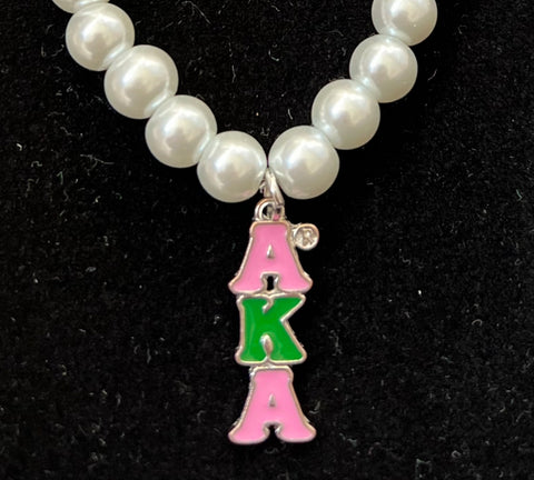 AKA Letters Pearl BRACELET - Vertical