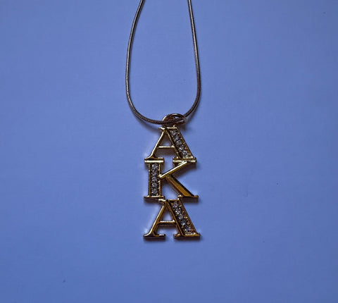 Gold AKA Letters Necklace