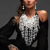 Pearl Statement Necklace - White