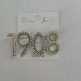 1908 Rhinestone Lapel Pin