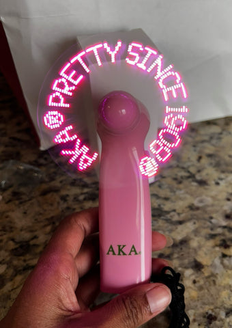 PINK Portable LED Lighted AKA Fan (Limit 2 per order)