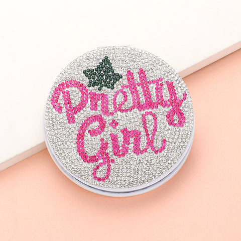 Bling Pretty Girl Compact Mirror