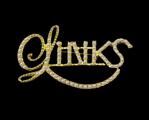 The Links, Inc Gold Script Lapel Pin