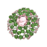 Oval Center Embellished Statement Brooch