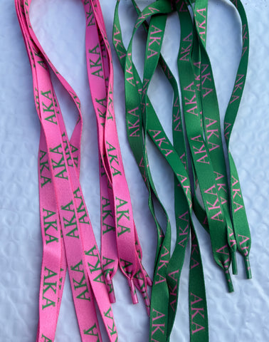 AKA SHOELACES (Pink and Green)