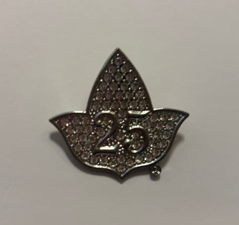 25 Year Silver Soror Ivy Pin