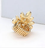 Crystal Stone Cluster Stretch Ring 2