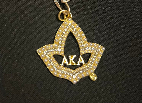 Pearl & Rhinestone GOLD Ivy Necklace