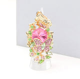 Crystal Floral Butterfly Stretch Ring