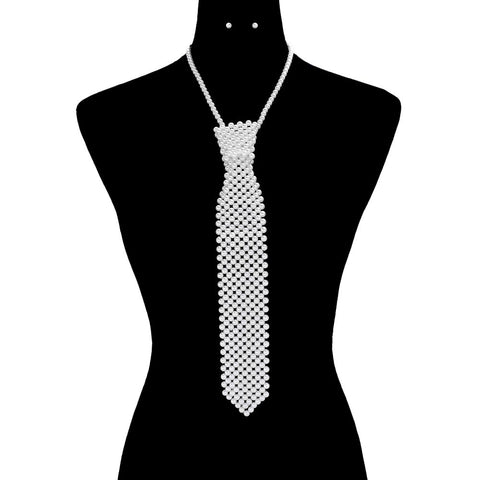Pearl Tie Necklace