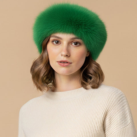 Green Fur Hat