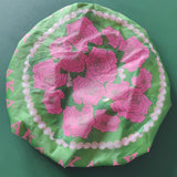 AKA Tea Rose Satin Lined Shower Cap #2 - Limit 2 Per Order